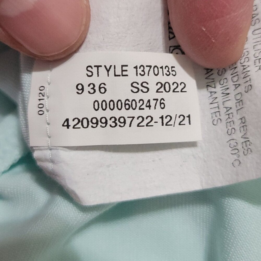 Under Armor UA Zinger Point SS Polo Womens Small Golf Shirt Mint Green Stripe - Picture 14 of 15